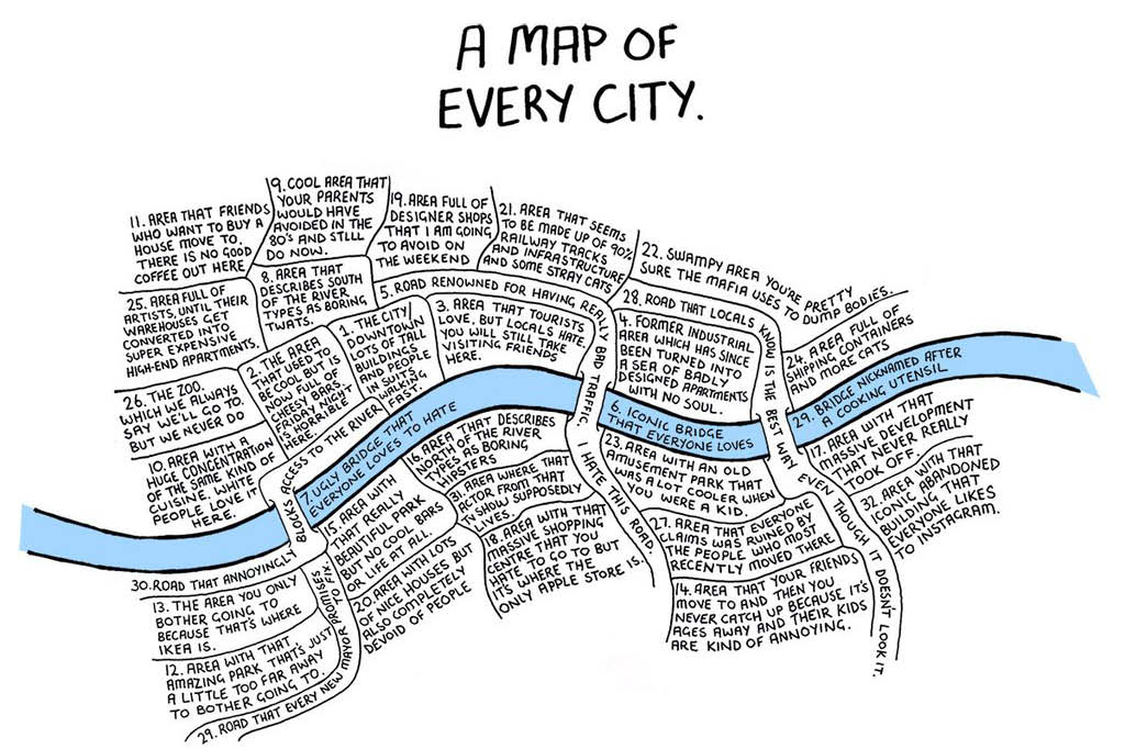 Mapa de cada metr&oacute;pole