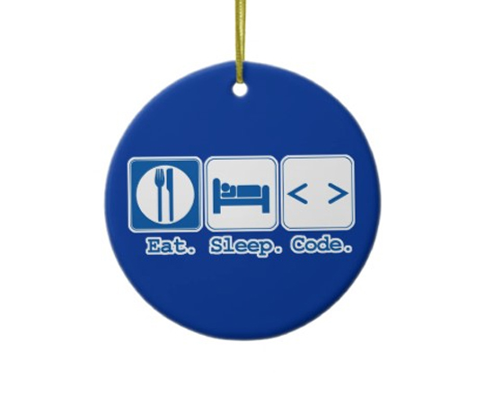 Enfeite Rotina de Programador - R$ 39,90 (Zazzle)