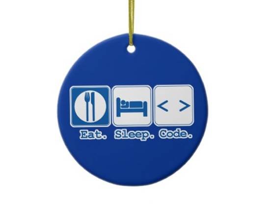 Enfeite Rotina de Programador - R$ 39,90 (Zazzle)