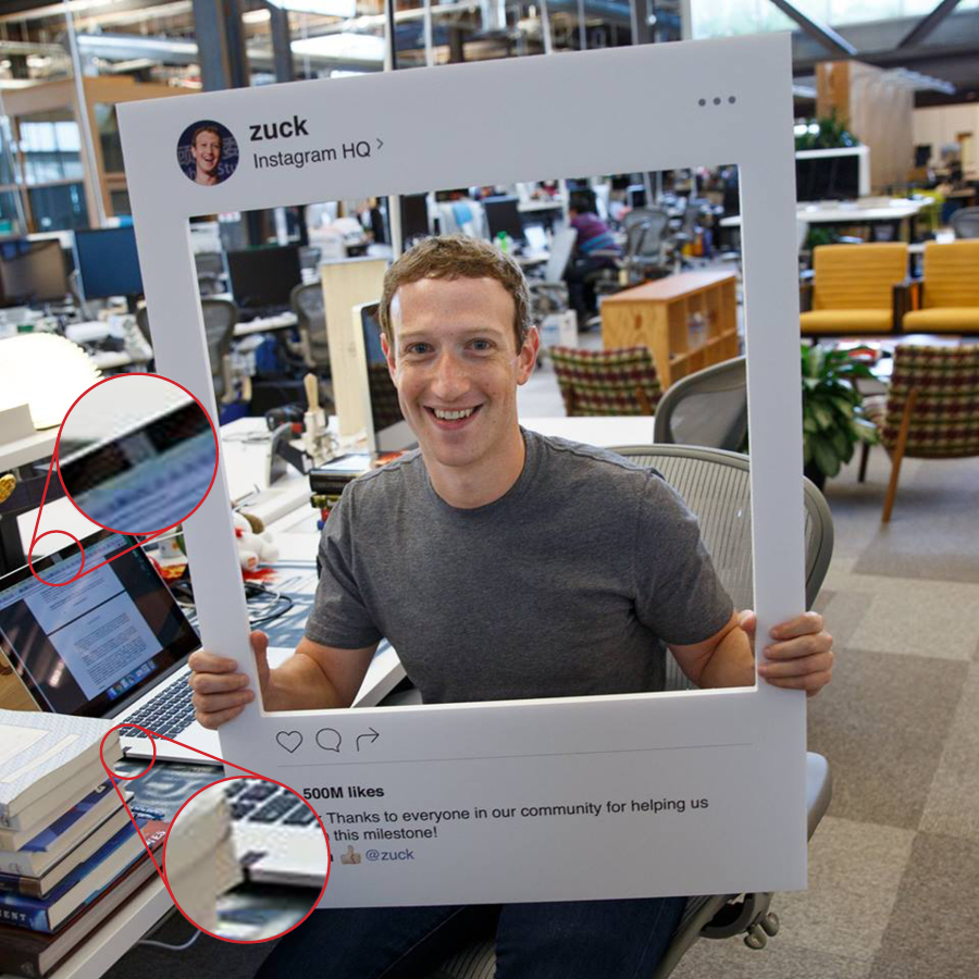 Mark Zuckerberg e a c&acirc;mera do laptop