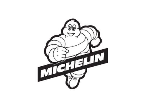 MICHELIN - O simp&aacute;tico bonequinho do logotipo &eacute; formado por pneus, produto que a empresa vende.