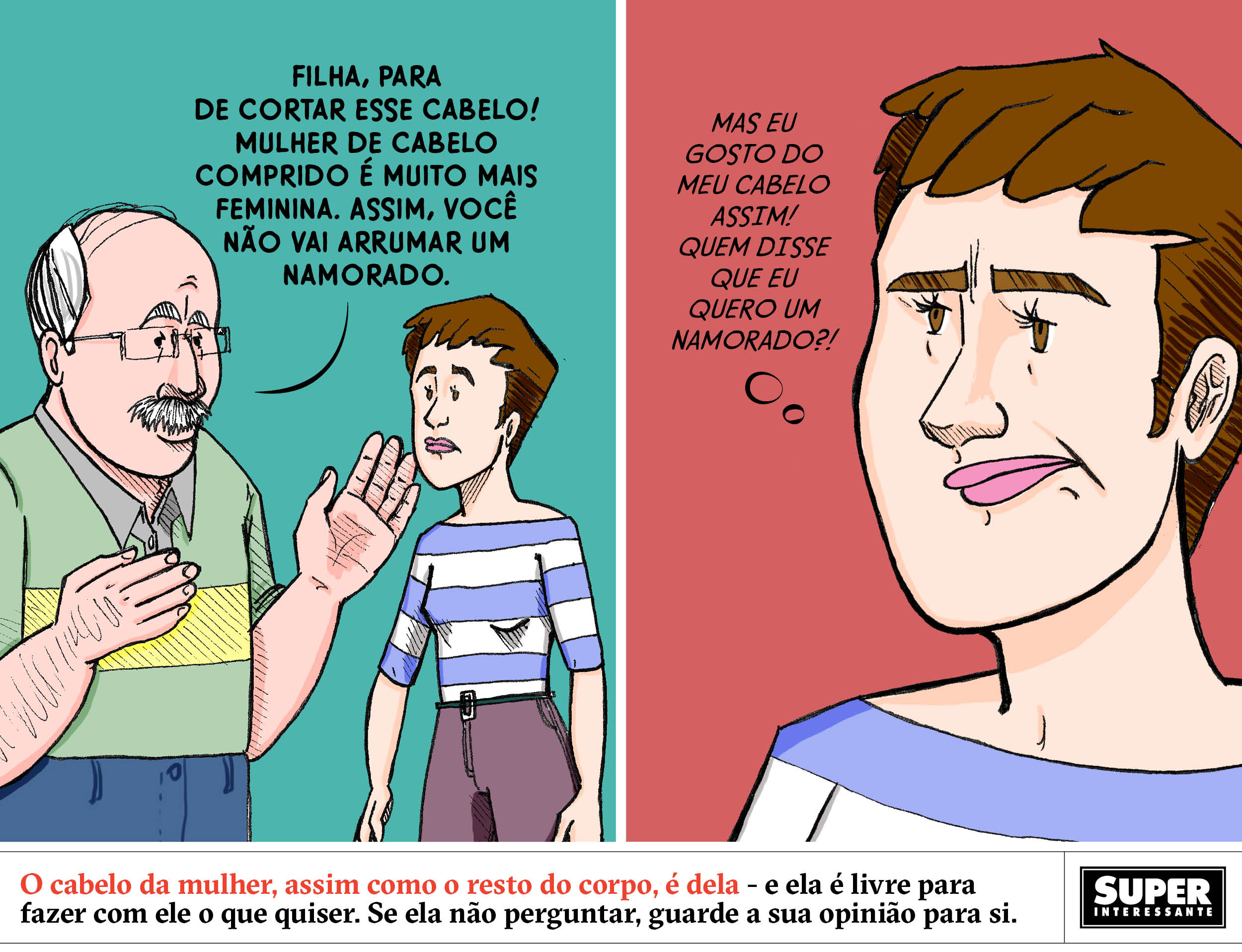 Quadrinhos Um dia na vida de uma mulher