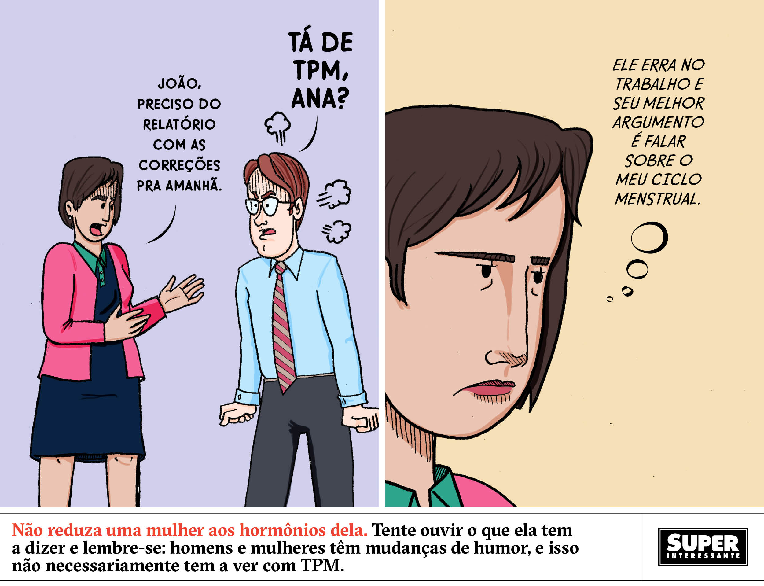 Quadrinhos Um dia na vida de uma mulher