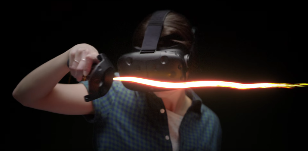 Desenhe em 3D usando fogo, estrelas e neve