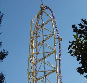 A norte-americana Top Thrill Dragster &eacute; outra que j&aacute; ocupou o posto de mais alta do mundo. Essa montanha-russa chega a 120 metros de altura e quase 200 Km/h.