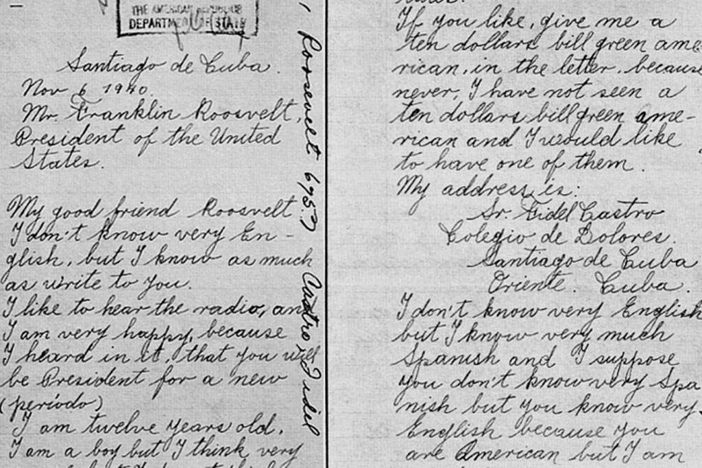 A carta perdida do menino Fidel Castro para Roosevelt