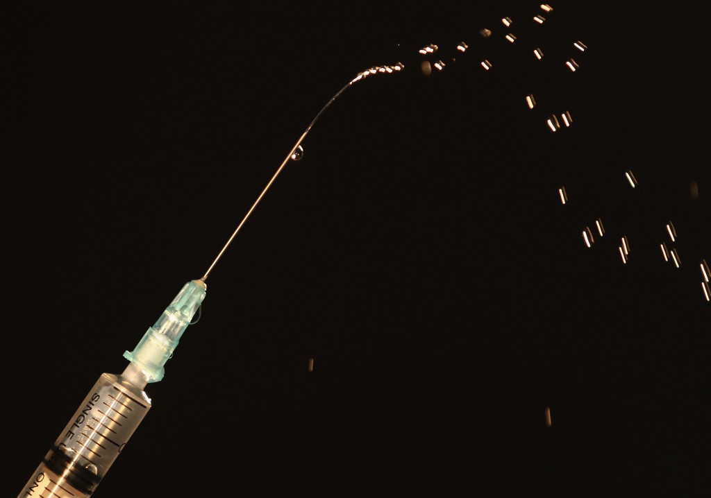 MELBOURNE, AUSTRALIA - FEBRUARY 21: Liquid is released from a syringe on February 21, 2013 in Melbourne, Australia. The Australian Crime Commission on February 7th released findings from a 12 month investigation into Australian sport, uncovering the possibility of match fixing, drugs in sport and links to organised crime. (Photo by Robert Cianflone/Getty Images)