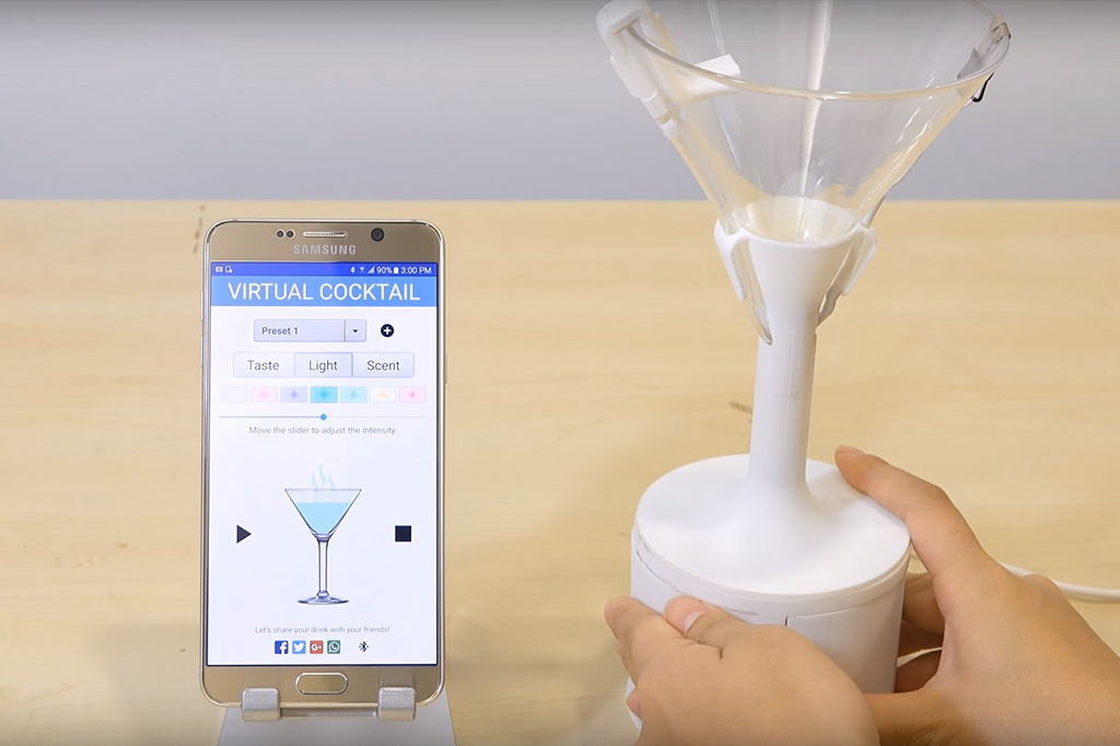 Drinks de realidade virtual transformam “água em vinho”