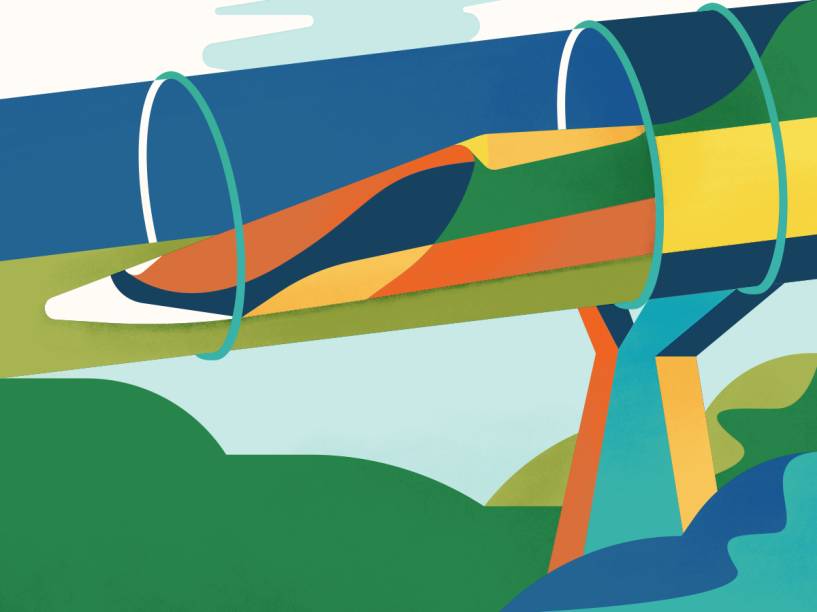 Futuro: como vimos nos exemplos anteriores, a sociedade se transforma rapidamente, e os meios de se locomover tamb&eacute;m. Daqui a tr&ecirc;s anos, pode se tornar realidade o Hyperloop, um sistema tecnol&oacute;gico de c&aacute;psulas lan&ccedil;adas dentro de tubos de transporte. A inten&ccedil;&atilde;o &eacute; que ele seja usado em todos os lugares onde a infraestrutura de tubos for constru&iacute;da, come&ccedil;ando pelos Estados Unidos: espera-se que as c&aacute;psulas consigam viajar a at&eacute; 1 200 quil&ocirc;metros por hora. Daria pra fazer S&atilde;o Paulo a Bras&iacute;lia em 50 minutos e S&atilde;o Paulo a Porto Alegre (RS) em praticamente uma hora. O Hyperloop &eacute; s&oacute; um dos exemplos que apontam para o futuro da inventividade aplicada &agrave; mobilidade. Nos pr&oacute;ximos anos, veremos surgirem sistemas cada vez mais inteligentes, conectados e aut&ocirc;nomos, drones para uso pessoal e foguetes capazes de ir ao espa&ccedil;o e retornar em seguran&ccedil;a