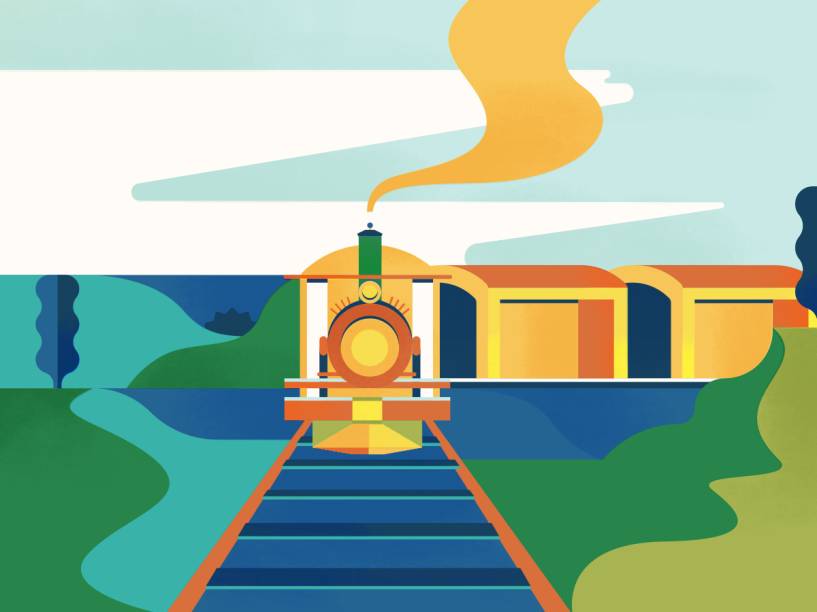 Trem: menos antigo que a carro&ccedil;a, o trem de carga existe h&aacute; quase 500 anos. Os trilhos garantiam que o ve&iacute;culo andasse a uma velocidade constante e chegasse ao destino em hor&aacute;rios regulares. No fim do s&eacute;culo 18, foram desenvolvidos os primeiros modelos a vapor, mais r&aacute;pidos. Demorou quase tr&ecirc;s s&eacute;culos para que a inventividade humana alcan&ccedil;asse o ponto em que amplas redes de ferrovias passassem a carregar pessoas com regularidade. Atualmente, os trens r&aacute;pidos europeus e asi&aacute;ticos transportam passageiros a mais de 400 quil&ocirc;metros por hora