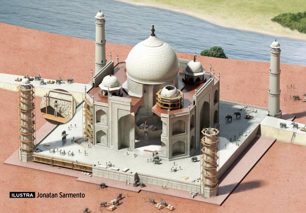 Como foi construído o Taj Mahal?