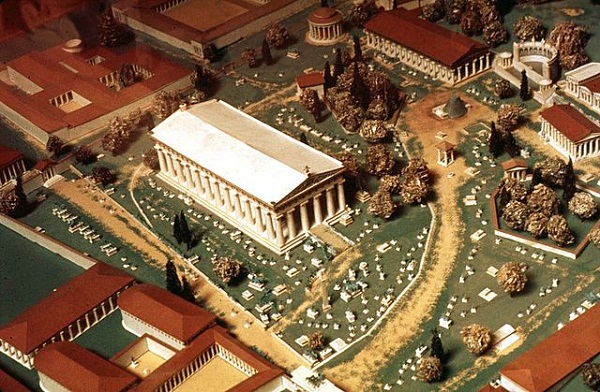 Como era o santuário de Olímpia?