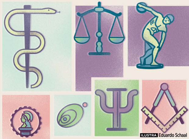 Qual o significado dos símbolos das profissões?