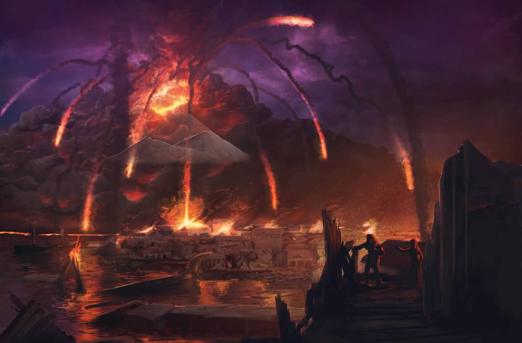 Como foi a erupção do Vesúvio?