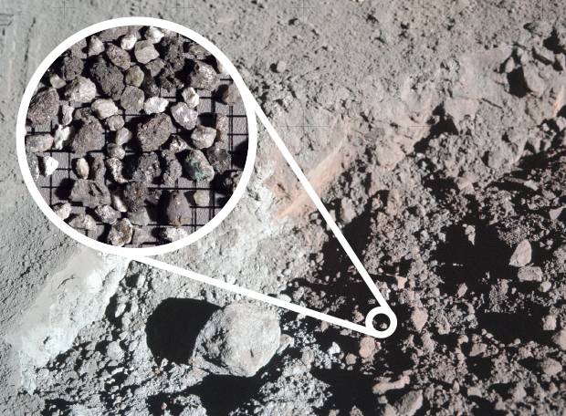 Do que é constituído o solo lunar?