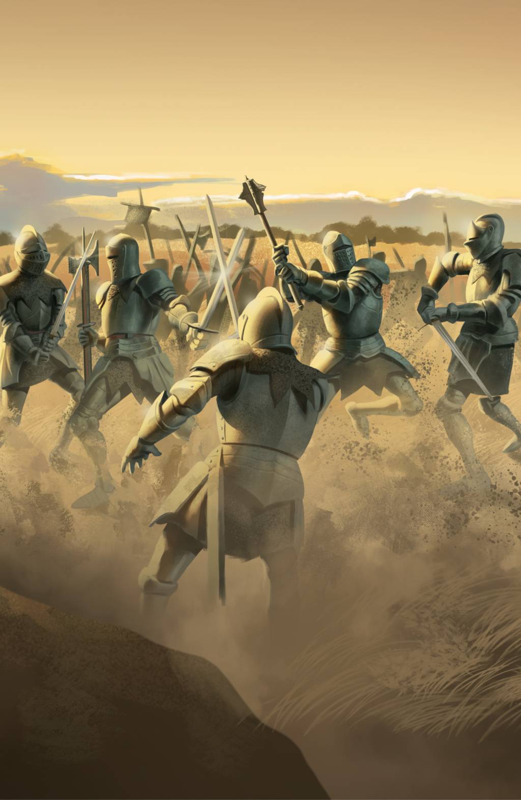 Como eram os golpes em uma batalha entre cavaleiros medievais?