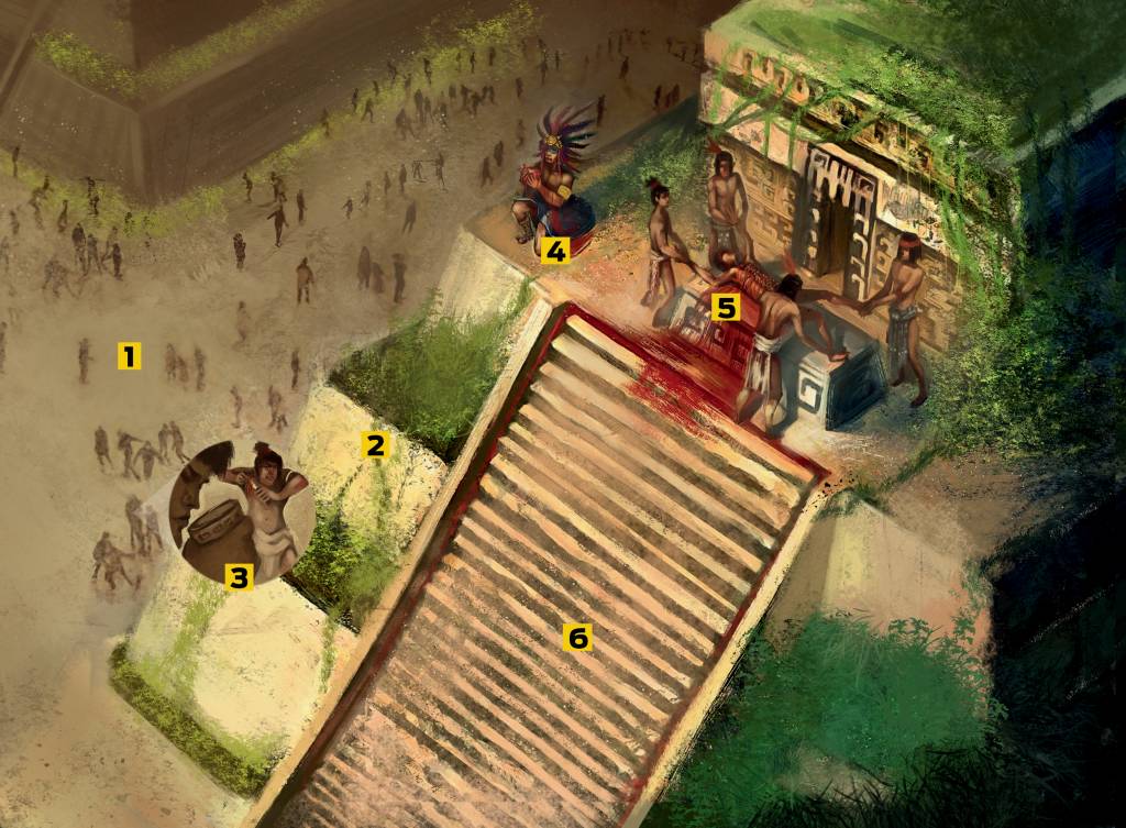 Como era um ritual asteca de sacrifício humano?