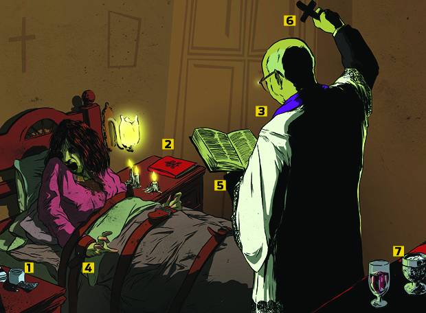 Quais são as etapas de um ritual de exorcismo?