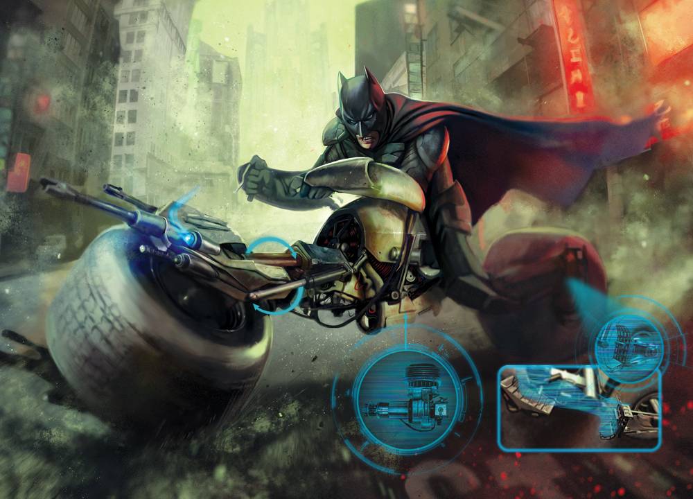Infográfico: como é o batpod, da trilogia O Cavaleiro das Trevas?