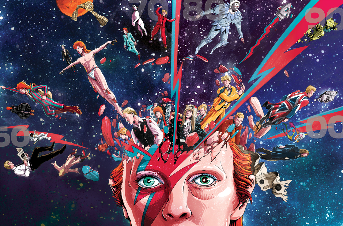 Quais as fases da carreira de David Bowie?