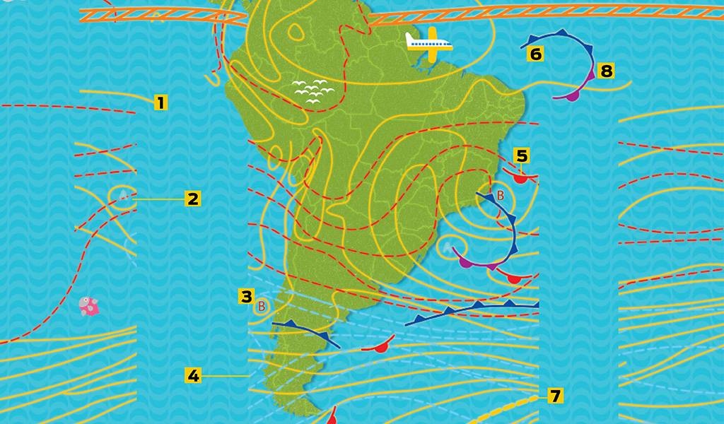 Como é interpretado um mapa do tempo?