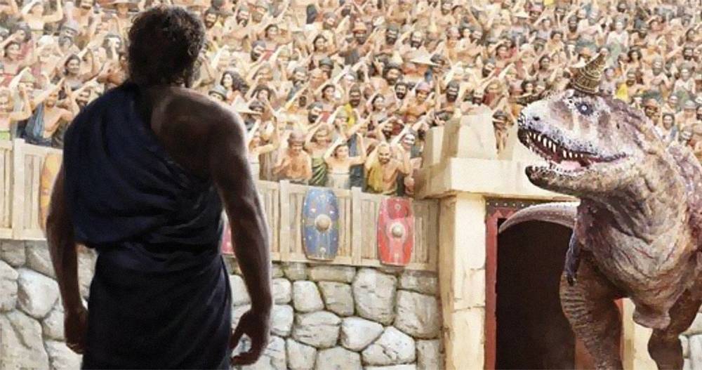 Em fanfic, Noé duela contra dinossauros gladiadores