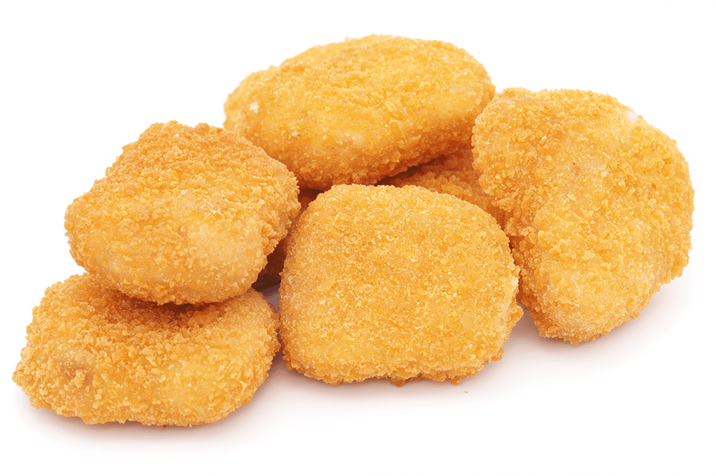 Os ingredientes do rótulo do nuggets de frango