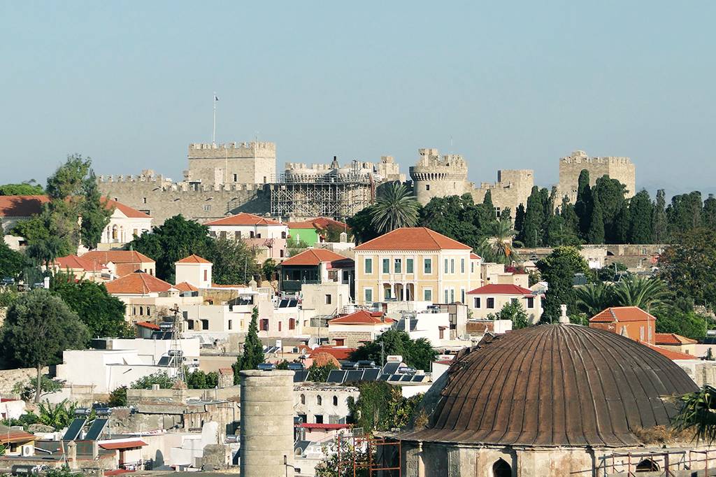 A cidade medieval de Rodes, na Grécia A cidade medieval de Rodes, na Grécia