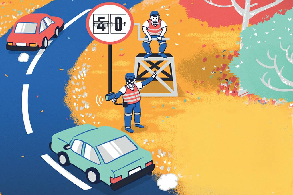 Como são definidos os limites de velocidade nas estradas?