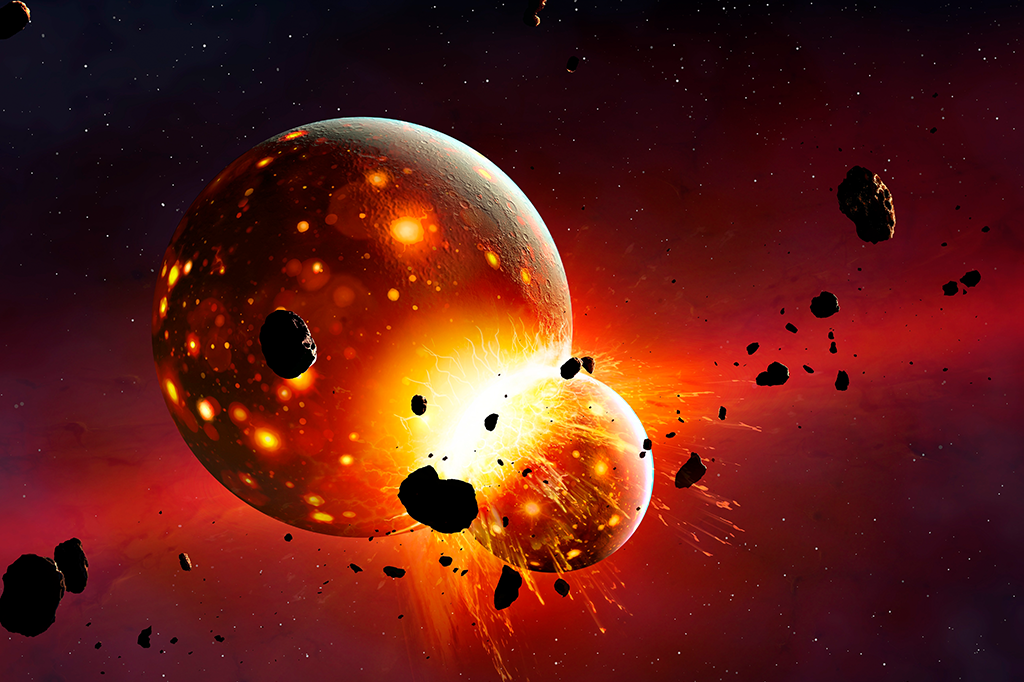Colisão planetária que criou a Lua encheu a Terra de ingredientes para a vida