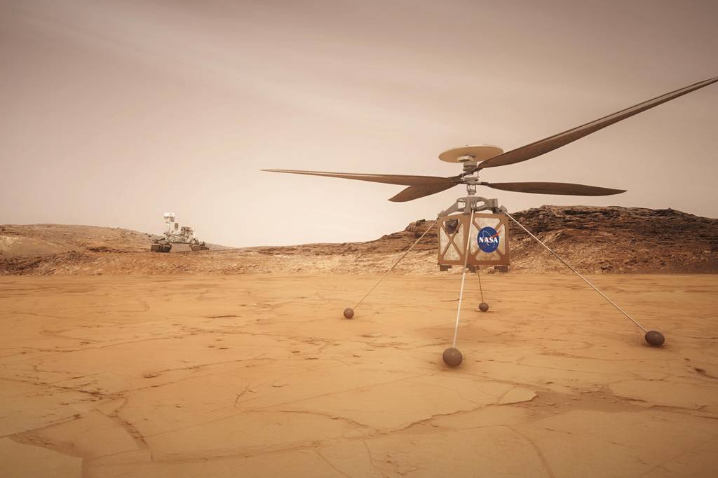 Nasa faz últimos ajustes no helicóptero feito para voar em Marte