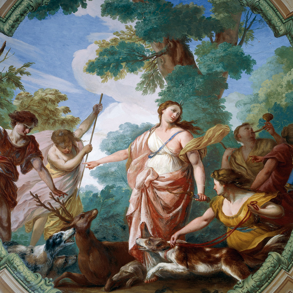 SI_Mitologia_Grega_Olimpo_Artemis_1 <strong>Sempre na companhia de belas ninfas, Ártemis se cerca de cães e cervos em sua existência na natureza.</strong>