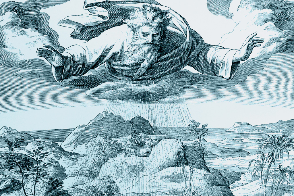 SI_Deus_Cap_1_4 <strong>Uma visão ingênua sobre a ação de Deus: o Criador lança a chuva sobre a Terra.</strong>