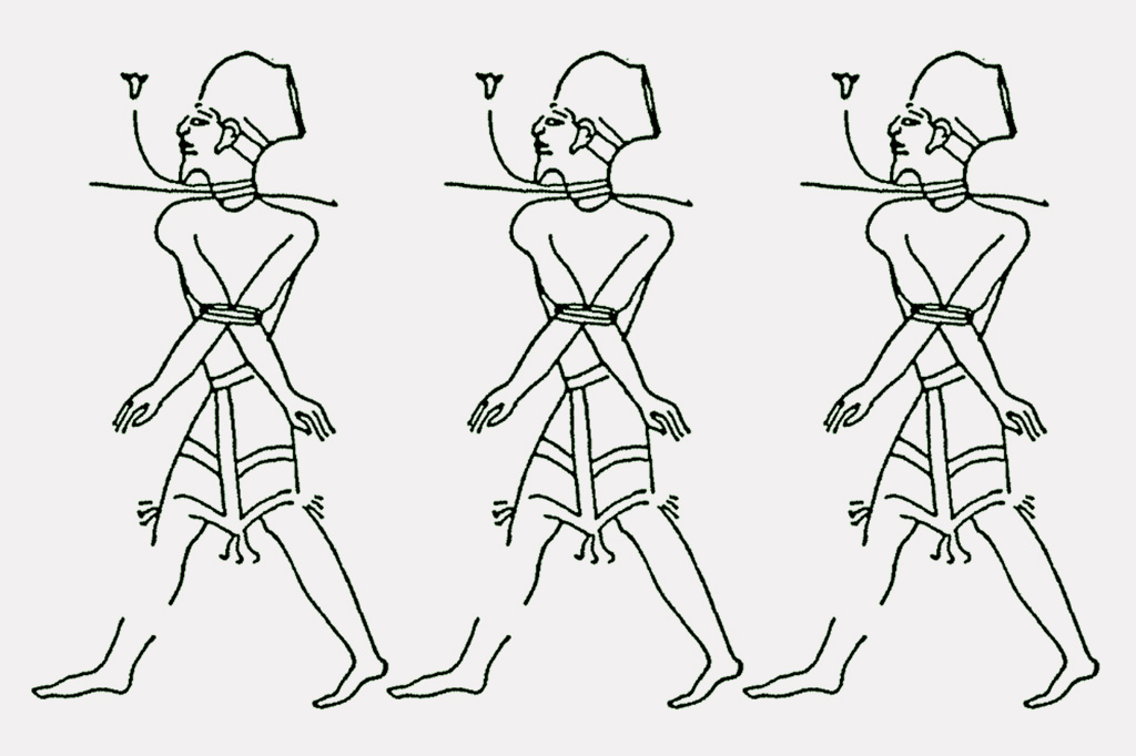 SI_Deus_Cap_3_5 <strong>Representação egípcia dos beduínos Shasu, que podem ter sido ancestrais dos israelitas.</strong>