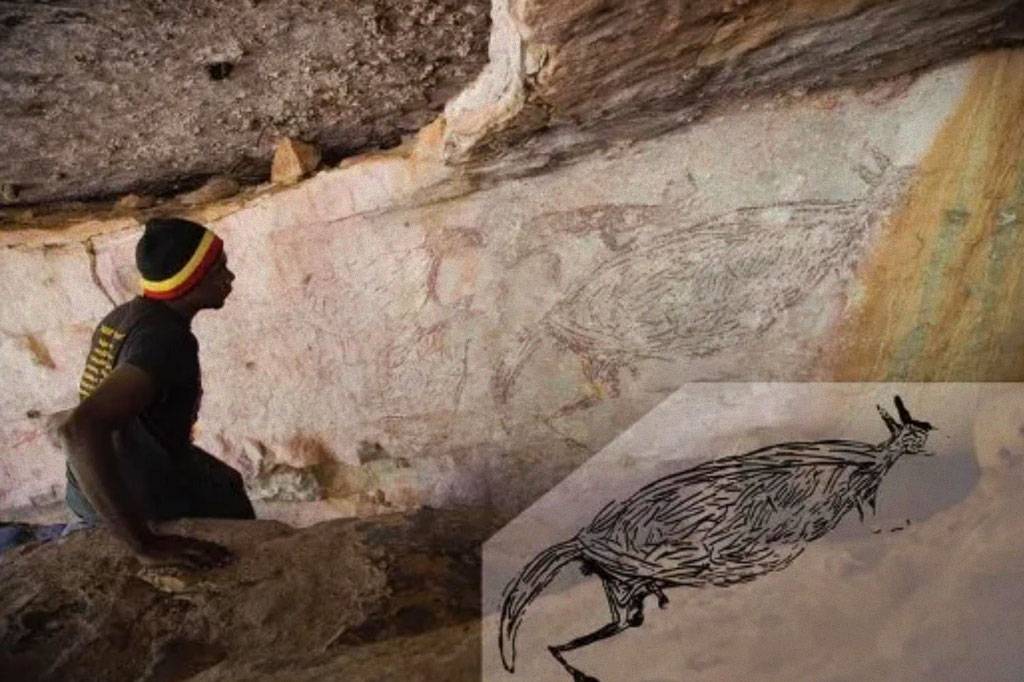17 mil anos: desenho de canguru é arte rupestre mais antiga da Austrália