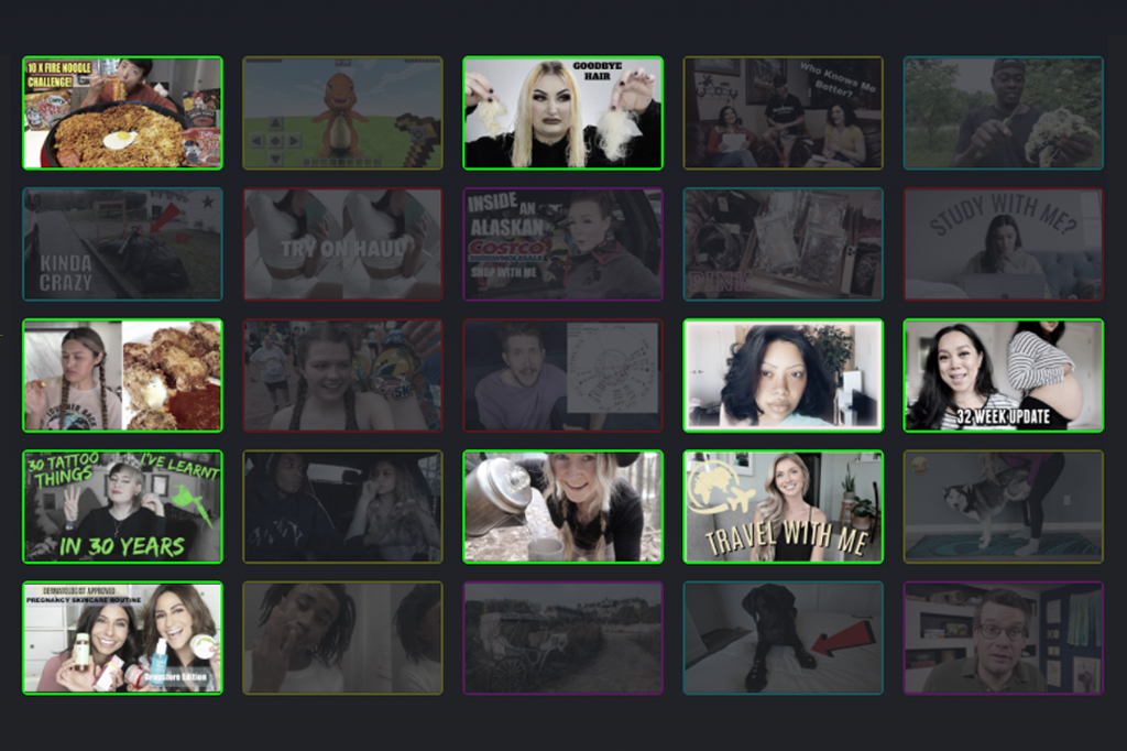 Foto de capa do site criado pelo YouTube sobre as saudações mais comuns do seus vídeos. Há um mosaico com as thumbs de dezenas de vlogs e canais.