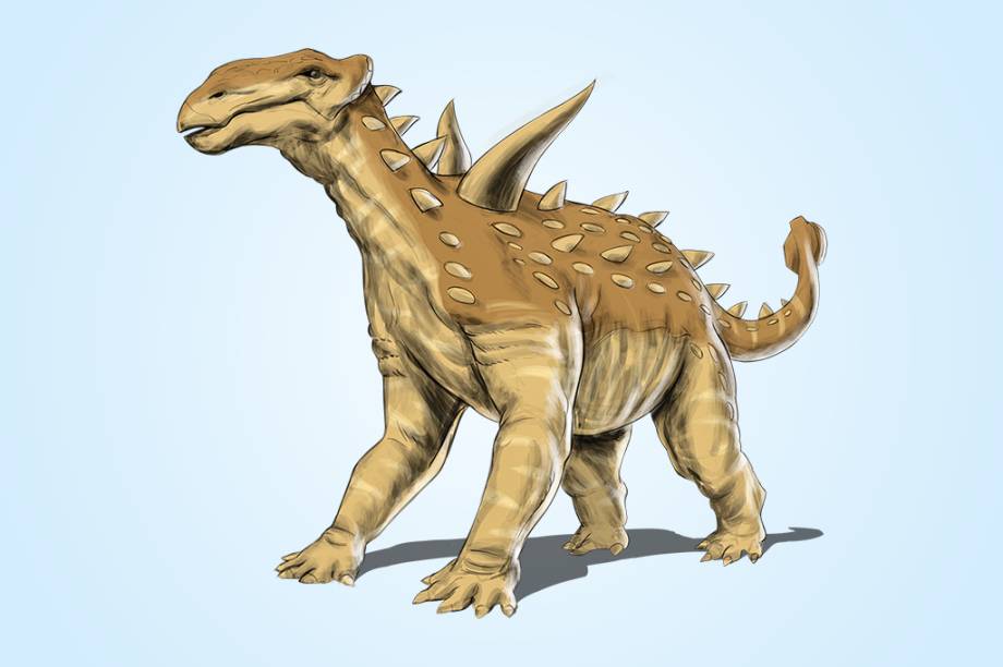Antarctopelta oliveroi (70 Ma): Primeiro dinossauro descoberto na Ant&aacute;rtida, em 1986. At&eacute; hoje, s&oacute; um esp&eacute;cime dessa linhagem foi encontrado