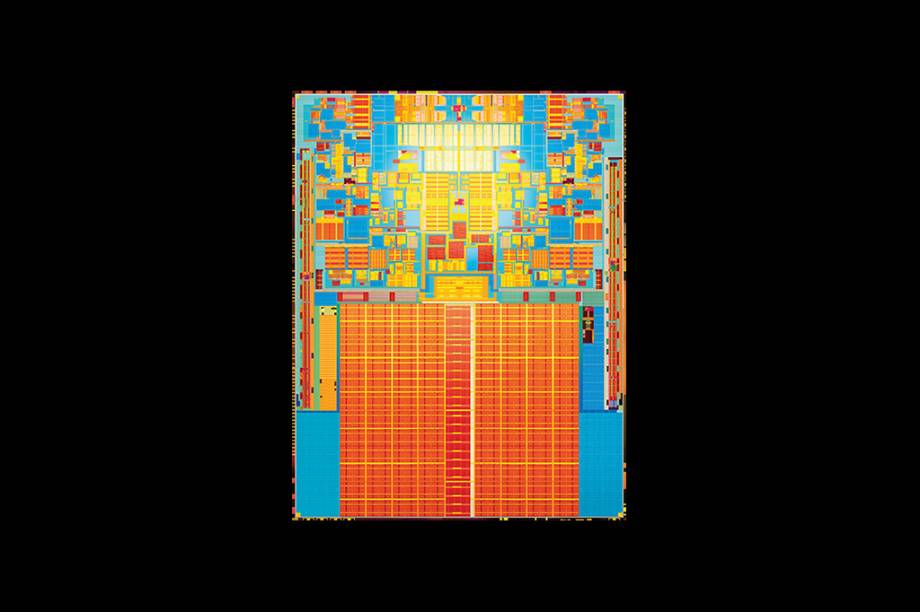 Processador: Intel Core 2 Duo. Ano: 2006. Tecnologia de produ&ccedil;&atilde;o: 65 nan&ocirc;metros. N&uacute;mero de circuitos: 291 milh&otilde;es. Marcou a populariza&ccedil;&atilde;o das CPUs dual-core, com dois n&uacute;cleos de processamento &ndash; o que tamb&eacute;m explica seu salto impressionante na quantidade de transistores.