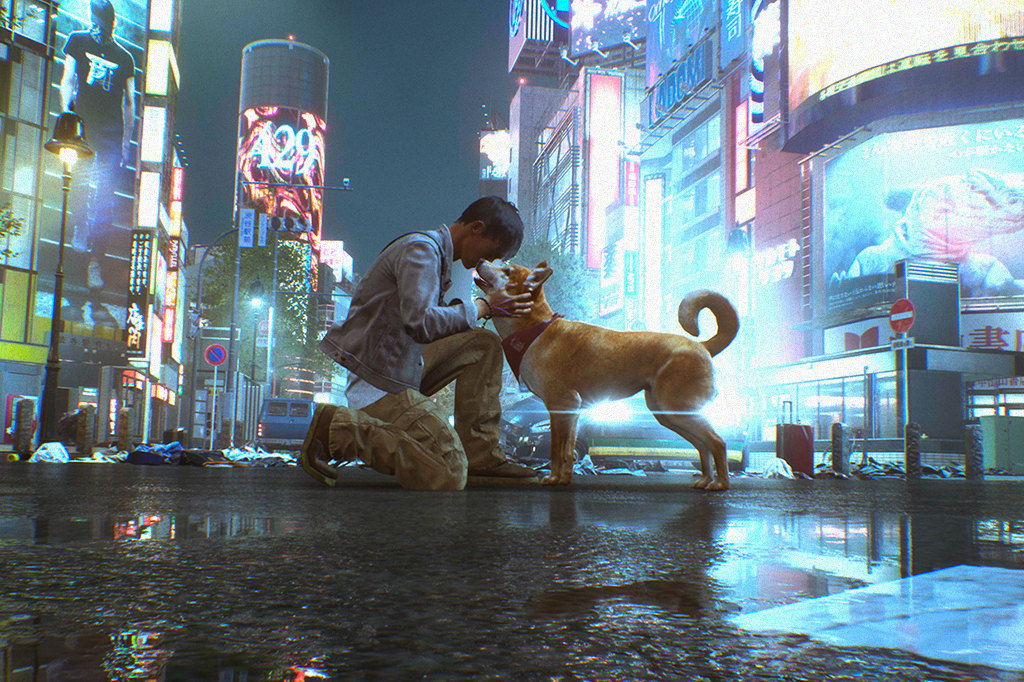 Cena do jogo Ghostwire: Tokyo.