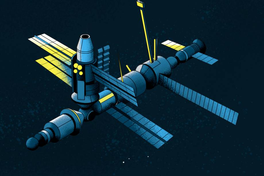 Mir (1986). Sua construção sofreu vários atrasos, e ela só foi ao espaço na reta final da URSS. Tinha 130 toneladas, quase o dobro da americana Skylab – era a coisa mais pesada a ser colocada em órbita pelo homem. Nela, o russo Valeri Polyakov marcou um recorde até hoje insuperado: entre 1994 e 1995, passou 437 dias morando na estação (que foi desativada em 2001).