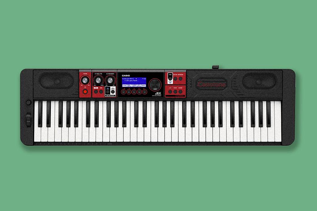 O teclado com um cantor dentro