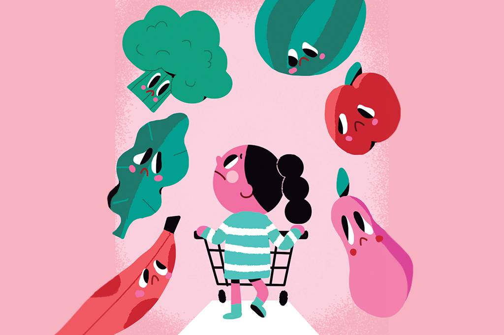 Por que verduras, legumes e frutas ficam bem na frente no supermercado?