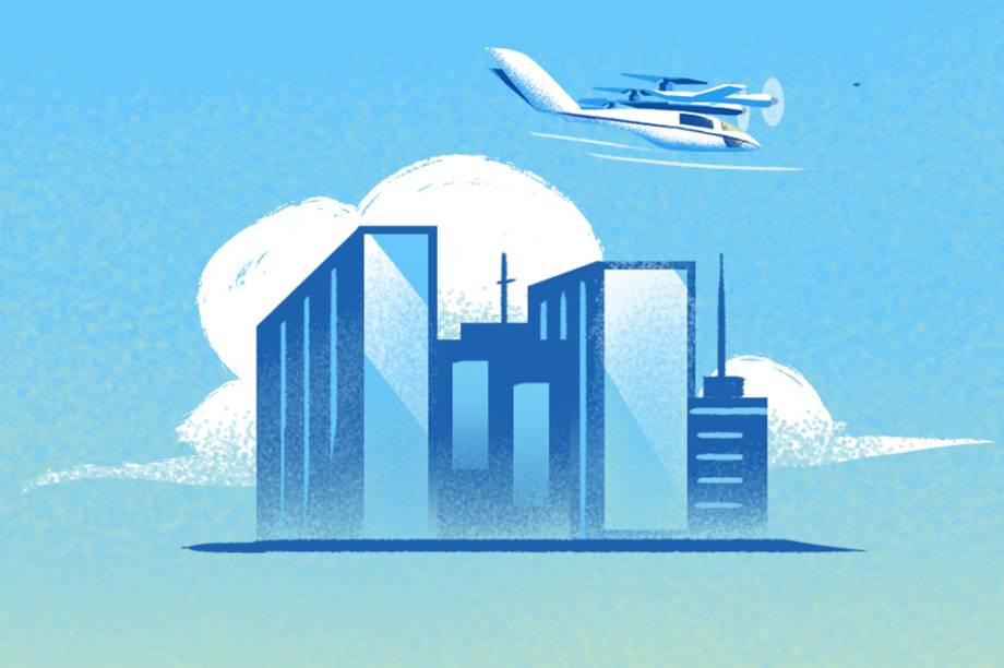 O eVTOL decola para um trajeto geralmente dentro do mesmo munic&iacute;pio.