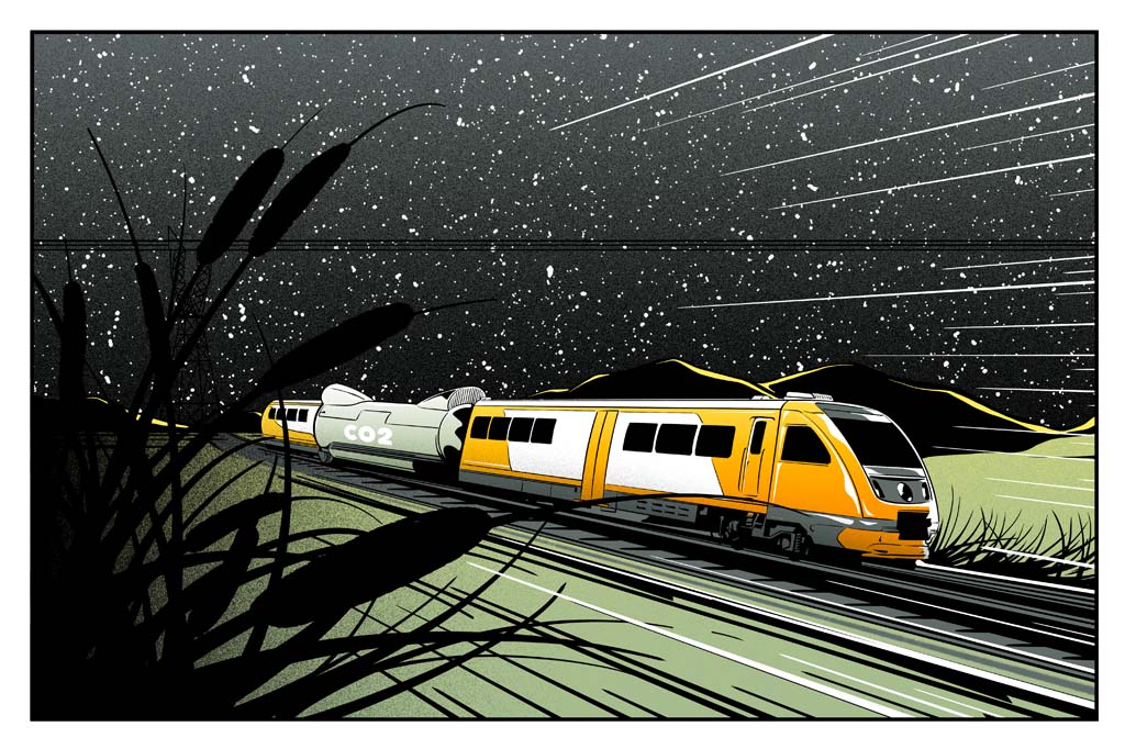 Trens poderão ajudar a capturar CO2 da atmosfera