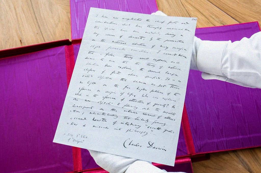 Manuscrito de Darwin pode atingir preço recorde de 1 milhão de libras