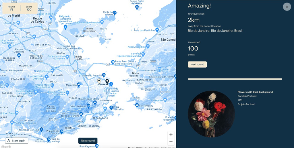 Captura de tela do jogo Geo Artwork.