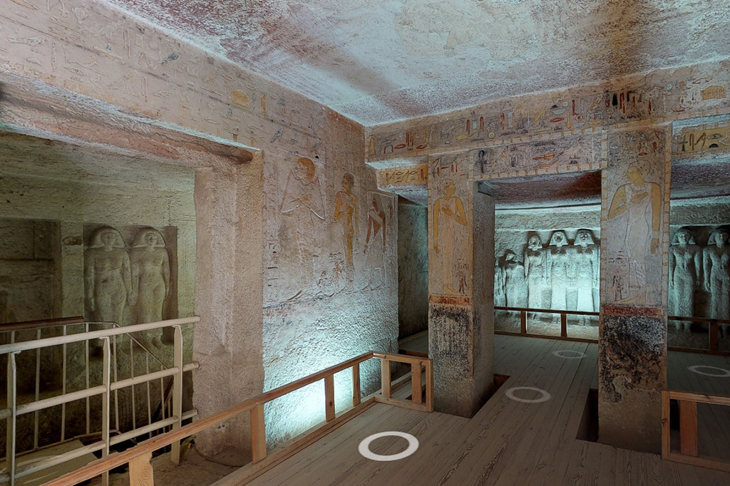 SI_447_playlist_gilza_site Captura de tela da navegação pelo interior da Grande Pirâmide de Gizé.
