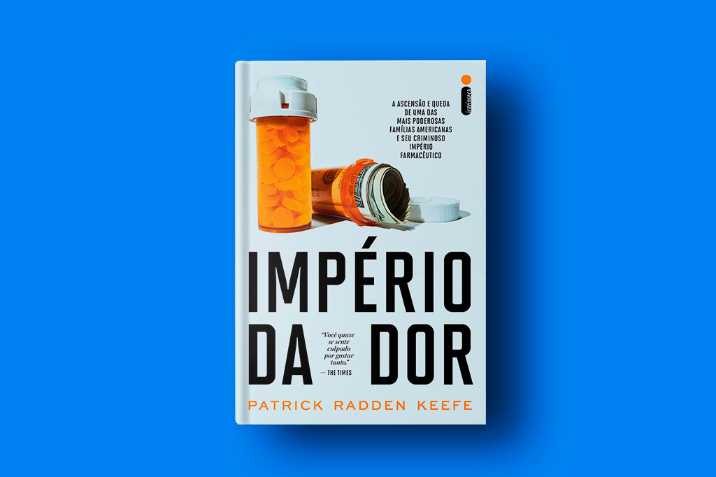 SI_450_Playlist_Imperio_da_Dor Capa do livro Império da Dor em fundo azul liso.
