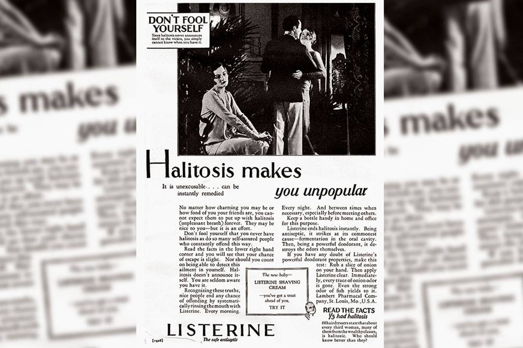 A antiga campanha da Listerine que espalhou o terror sobre o mau hálito