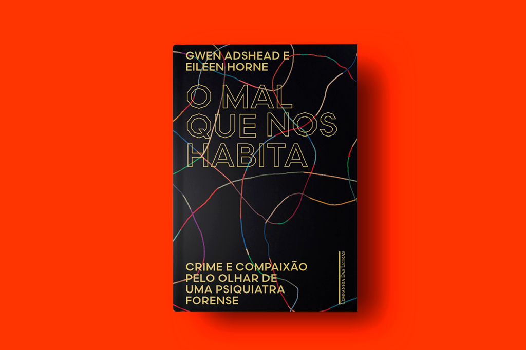 SI_455_Playlist_mal_nos_habita_site Foto do livro O Mal Que Nos Habita sob fundo vermelho liso.